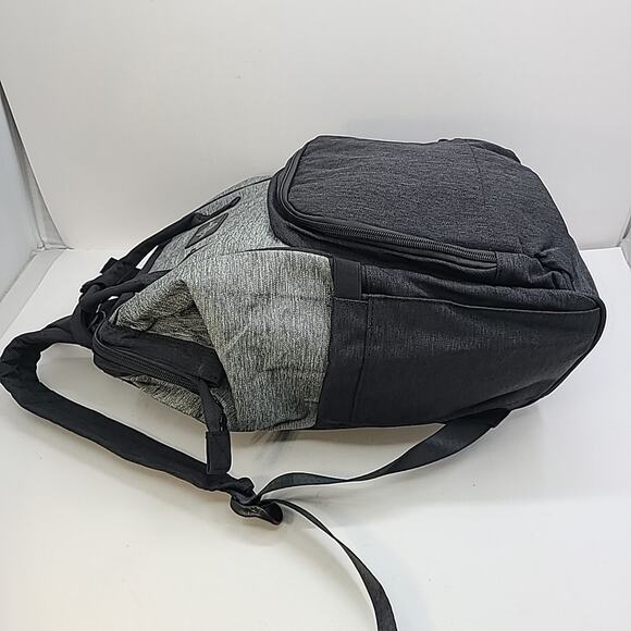 Delaney Lane Durable Stylish Baby Travel Diaper Bag Backpack Black Gray 16" - Picture 6 of 8